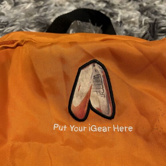 Vintage Apple iPhone Orange Lightweight Backpack IGear RARE 90s Embroidered - Picture 3 of 7
